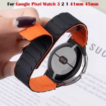 Magnetische Silikonschlaufe für Google Pixel Watch 3 41 mm Armband Correa für Google Pixel Watch/Pixel Watch 2 Sportarmband