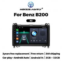 NAVIFLY＆MEKEDE For Mercedes Benz B200 Sprinter W906 W639 A B Class W169 W245 Viano Vito Android 14 Car Radio Carplay Auto Stereo
