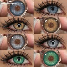 EYESHARE 1 Paar graue Kontaktlinse für Augen, Hybrid-natürliche bunte Linsen, blaue Augenlinsen, kosmetische grüne Kontaktlinsen, jährliche Verwendung