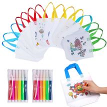 Double Sided Graffiti Bag Non-woven Fabric Children Handmade DIY Painting Colored Toys Color Cognition Puzzle Birthday Gift TMZ