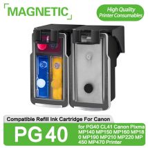 NUOVO Compatibile Cartuccia di Inchiostro Della Ricarica per PG40 CL41 Canon Pixma MP140 MP150 MP160 MP180 MP190 MP210 MP220 MP450 MP470 Stampante