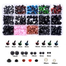 KRABALL Zestaw plastikowych oczu Czarne pluszowe oczy bezpieczeństwa Akcesoria dla lalek dla misiów Zabawki DIY Craft Śmieszne zabawki Oczy Zwierzęta