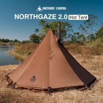 Tenda da campeggio OneTigris Northgaze 2.0 con gonna da neve Teepee piramidale leggero con foro per camino per zaino da viaggio Trekking