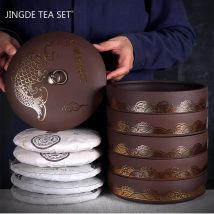 Retro Lila Ton Pu 'er Tee Dose Große Wake Tee Glas Einschichtige Kaffee Lagerung Box Angepasst Wohnzimmer Desktop Candy Gläser