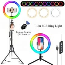 RGB Ring Licht Lampe Runde Fernbedienung Für Smartphone Mobile Led Video Licht Ring Für Make-Up Youtube Fotografische Beleuchtung