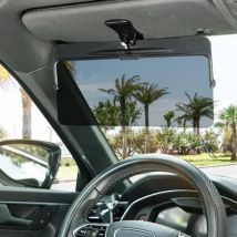 Universelle Auto-Sonnenblende mit polarisiertem Blendschutz, blendfreies Spiegelvisier für Fahrer, tragbar, faltbar, Auto-Visier