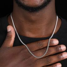 3mm Herren Kubanische Kette Halskette Einfache Edelstahl Halskette Mode Titan Stahl Schmuck Trend Zubehör Geschenk