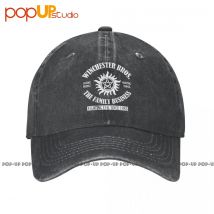 Winchester Bros The Family Business Fighting Evil Since 1982 Supernatural Washed Denim Baseball Cap Trucker Hats Lustig