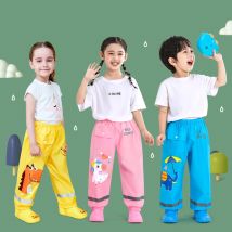 Wasserdichte Mädchen Jungen Hosen Kleinkind Kinder Regen Hosen Winddicht Schlamm Hosen Kinder Cartoon Dinosaurier Einhorn Kinder Regen Hosen