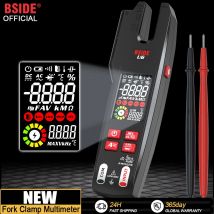 BSIDE medidor de pinza Digital horquilla DC/AC 600A alicates amperímetro profesional T-RMS corriente OpenJaw probador eléctrico multímetro automático