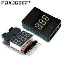 BX100 1-8S Tester napięcia akumulatora Lipo/Alarm brzęczyka niskiego napięcia/Tester napięcia akumulatora z podwójnymi głośnikami dla 3,7 V 7,4 V