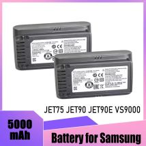 Batteria per spazzatrice originale al 100% VCA-SBT90 per Samsung Vs9000 Jet90 Jet75 Jet90E VCA-SBT90 Batteria per aspirapolvere portatile senza fili