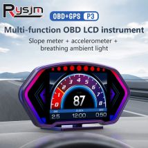 P3 HUD OBD2 GPS Auto Head Up Display Windschutzscheibe Auto Tacho Hang Gauge Übergeschwindigkeit Temperatur Spannung RPM Sicherheit Alarm