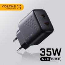 VOLTME USB C Charger 35W GaN Type C PD ricarica rapida Quick Charge 4.0 3.0 per IPhone 15 14 13 Pro Max PD caricatore USB per Samsung