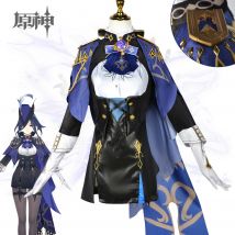 Clorinde Cosplay Kostüm Genshin Fontaine Impact Clorinde Cosplay Kleid Uniform Champion Duelist Perücke Hut Uniform Umhang Komplettset