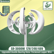 3000 W vertikale Windkraftanlage, 12 V, 24 V, 48 V, kleine Windmühle, freie Energie, 220 V, Haushaltsfarm, Versand an MPPT-Controller