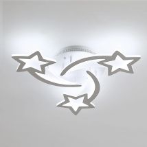 Lampada da soffitto a LED, plafoniera in acrilico bianco a 3 teste 40W per soggiorno, camera da letto, cucina, diametro 53 cm