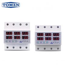 TOMZN TOVPD3-63VA DIN-Schiene, 3-phasig, einstellbares Über- und Unterspannungsschutzrelais mit Stromschutz, 3 x 220 V, 380 V