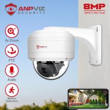 Anpviz Smart 4k 8MP POE IP PTZ Kamera Outdoor Sicherheit 5X Zoom Audio Kamera IR 30m Danale