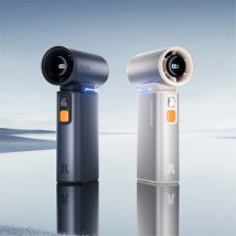 JISULIFE Ventilatore portatile turbo portatile, 100 velocità di vento regolabili, batteria ricaricabile da 9000 mAh, display a LED, campeggio all'aperto