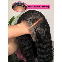 Deep Wave 13x6 HD Glueless Wear And Go Wigs 100% Human Hair For Women 250% Water Wave Curly Lace Front human hair Wig On Sale