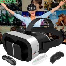 Occhiali VR per realtà virtuale V5 IMAX 3D HD Video Google scatola di cartone casco auricolare VR per telefono Max 6.7 ", supporto Controller di gioco