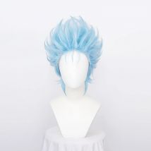 Grimmjow Jaegerjaquez Perücken Cosplay Kurze Blaue Synthetische Haar Anime Cosplay Perücken Hochtemperaturfaser