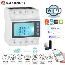 3 fasi 4 fili 380V 100A Tuya WiFi Smart bidirezionale Energy Power kWh Meter Protezione da sovratensione Protezione da sovraccarico