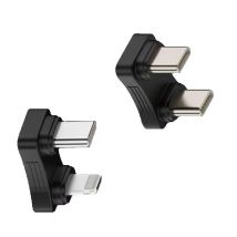 1Pcs Typ-C 180 Grad Abgewinkelt Adapter U Form Stecker auf 8Pin IOS Stecker Lade Power Adapter 480Mbps Daten Transfer Stecker