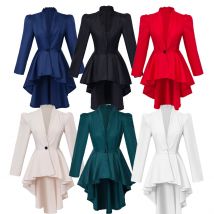 Damen Steampunk Viktorianische Jacke Mittelalter Renaissance Vintage Gothic Frack Langarm Smoking Mantel Top