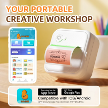 DOLEWA D8 Mini stampanti portatili Senza fili Bluetooth Senza inchiostro Creatore di adesivi Stampante Tag Prezzo Macchina per ufficio Scuola Cucina