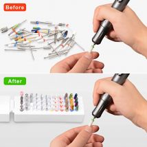 48 löcher Nagel Bohrer Bits Lagerung Box Schleifen Kopf Halter Ständer Display Container Fräser Maniküre Organizer