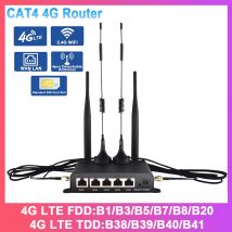 KuWFi 300Mbps CAT4 4G LTE Router Wireless WiFi Router 4pcs Abnehmbare Antennen mit WAN LAN RJ45 Port AP Repeater Modus USIM Slot