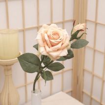 Vintage Duże Róże Sztuczne Jedwabne Kwiaty Gałąź 2 głowy Duży Kwiat Jedwabna Biała Róża Fałszywe Kwiaty Jesienny Ślub Wystrój Pokoju Domowego