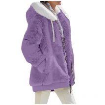 Cappotto da donna moda autunno inverno nuovo casual con cerniera con cappuccio vestiti da donna giacca in pile femminile in cashmere cappotti da donna tinta unita