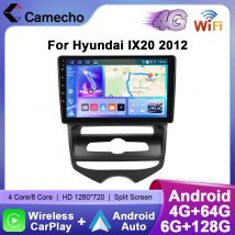 Camecho Autoradio Per Hyundai IX20 2012 Wireless CarPlay Android Auto Lettore Multimediale 6 + 128G WIFI 4G Mirrorlink GPS Stereo
