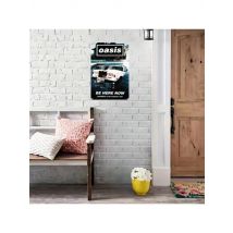 MusicNostalgia Oasis "Be Here Now" Vintage Metal Tin Plaque - Iron Wall Hanging, Retro Band Poster Art - Ideal for Home Man Cave