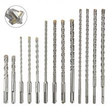 Concrete SDS Plus Drill Bit Cross Tips 4 Cutters 110 160 210 260 350 Wall Brick Block Electric Hammer Masonry Drilling Bits