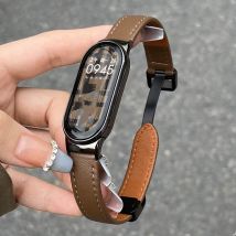 Pasek do zegarka Xiaomi Smart Band 10 9 8 Skórzany pasek z magnetyczną klamrą do zegarka Xiaomi MiBand 9 8 Bransoletka zamienna