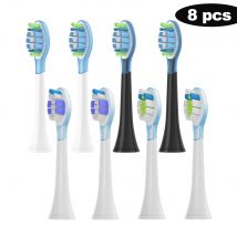8 pezzi testine di ricambio per Philips HX6064 HX6930 HX6730 spazzolino elettrico sonico vuoto 4100 6500 6100 5300 C3