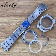 Hochwertiges 41 mm NH35 NH36 Uhrengehäuse, Saphirglas, Edelstahl-Armband, Zifferblatt, Zeiger für Automatikwerk