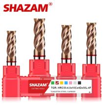 SHAZAM TGR-HRC55 4F colore cerchio piatto fresa in acciaio al tungsteno rivestimento in lega di carburo fresa lavorazione CNC frese utensili