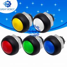 5PCS BS Mini 12mm Wasserdicht Momentary ON/OFF Push Button Runde Schalter PBS-33B Für arduino