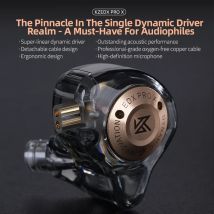 KZ EDX PRO X auriculares de unidad dinámica auriculares de graves pesados de alta fidelidad auriculares deportivos de Metal auriculares desmontables 2PIN