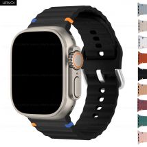 URVOI Silikonarmband für Apple Watch Ultra 2 1 Serie 10, 9, 8, 7, 6, 5, Armband für iWatch-Dornschließe, angenehmes Gefühl, einfaches Tragen, 46 49 mm