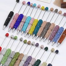 Cordial Design 20Pcs 15*146MM DIY Jewelry/Hand Made/Rhinestone Plastic Pens/Beaded Pen Accessories/Beadable Pen Findings #17695