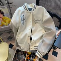 Nähte Baseball jacke männliche und weibliche Paare mit dem gleichen Stil 2023 Frühling und Herbst Gezeiten Marke HipHop Motorrad jacke