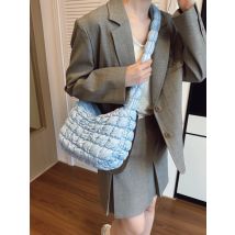 2025 Autumn New Cross-Border Brand Light Luxury Stretch Large Capacity Multi-Scene Multi-Purpose Bubble One Shoulder Checker Col