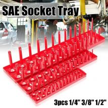 3 Stück 1/2 "3/8" 1/4 "sae Sockel ablage Organizer multifunktion ale Hülsen halter Aufbewahrung werkzeug metrische imperiale Kunststoff hülsen halterung