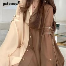 Frauen Y2K Kontrast Farbe Patchwork Sexy Sheer Vintage Shirts Trendy Harajuku Streetwear Übergroßen Bluse Einfache Langarm Tops
